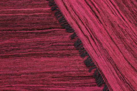 handmade Modern Kilim Pink Brown Hand-Woven RECTANGLE 100% WOOL area rug 6x8