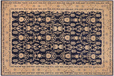 Classic Ziegler Charita Blue/Brown Hand-Knotted Wool Rug - 9'7'' x 14'6''