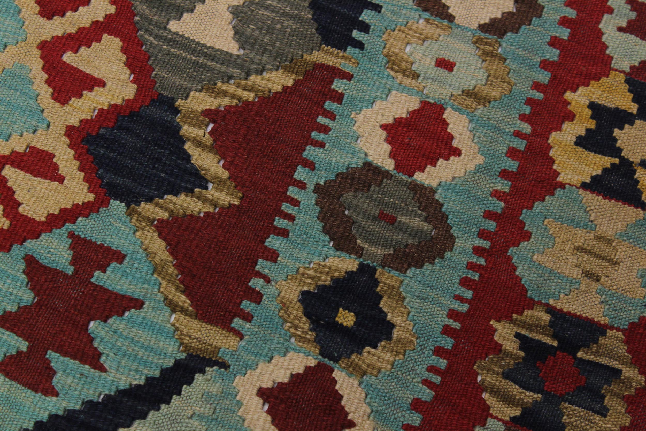 handmade Geometric Kilim Beige Red Hand-Woven RECTANGLE 100% WOOL area rug 5 x 7