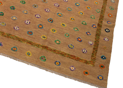 handmade Geometric Moroccan Hi Tan Green Hand Knotted RECTANGLE 100% WOOL area rug 9' x 11'