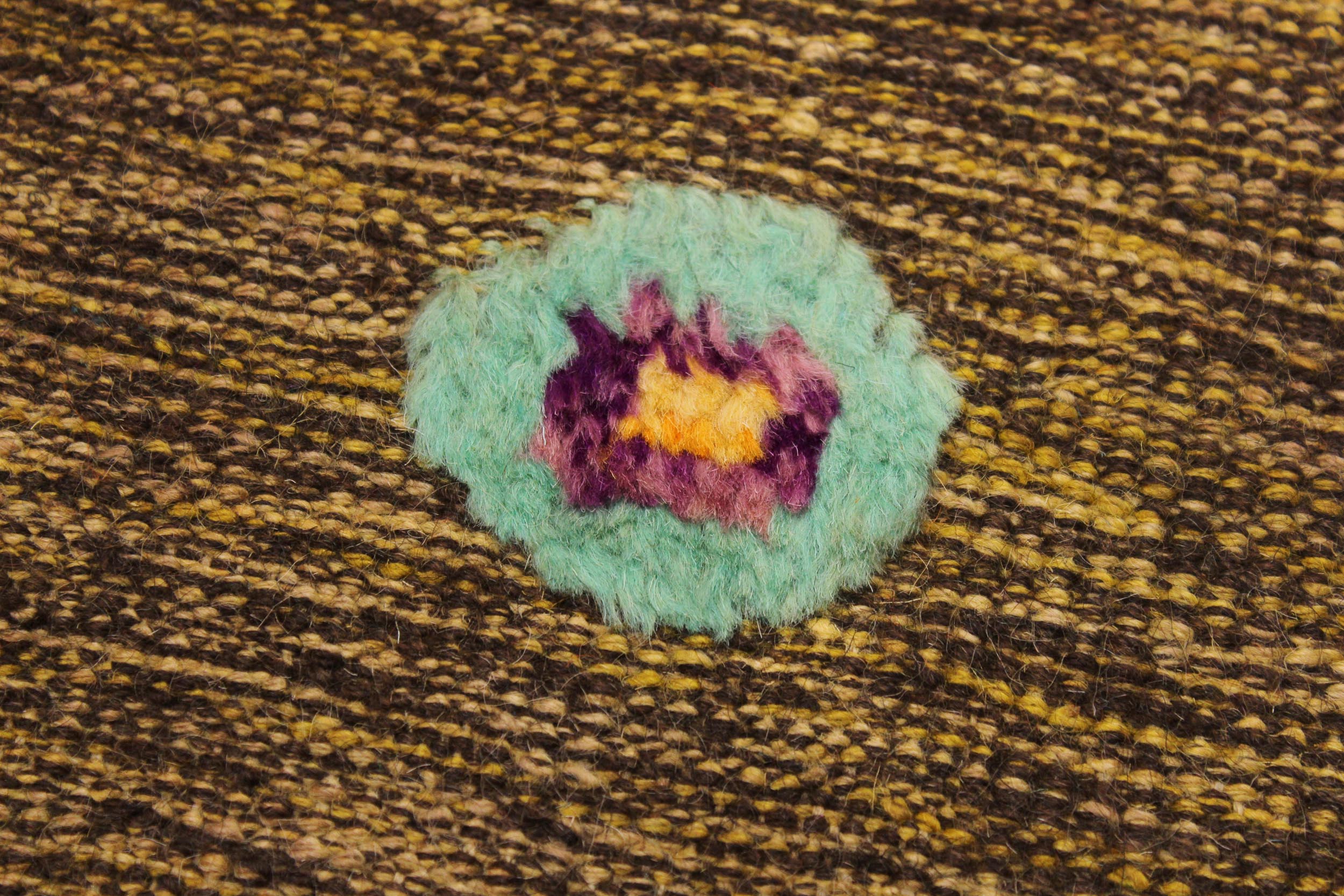 handmade Geometric Moroccan Hi Brown Gold Hand Knotted RECTANGLE 100% WOOL area rug 8' x 10'