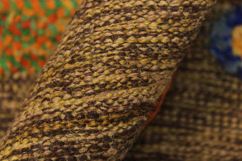 handmade Geometric Moroccan Hi Brown Gold Hand Knotted RECTANGLE 100% WOOL area rug 8' x 10'