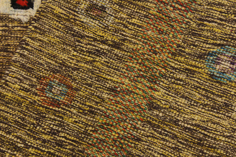 handmade Geometric Moroccan Hi Brown Gold Hand Knotted RECTANGLE 100% WOOL area rug 8' x 10'