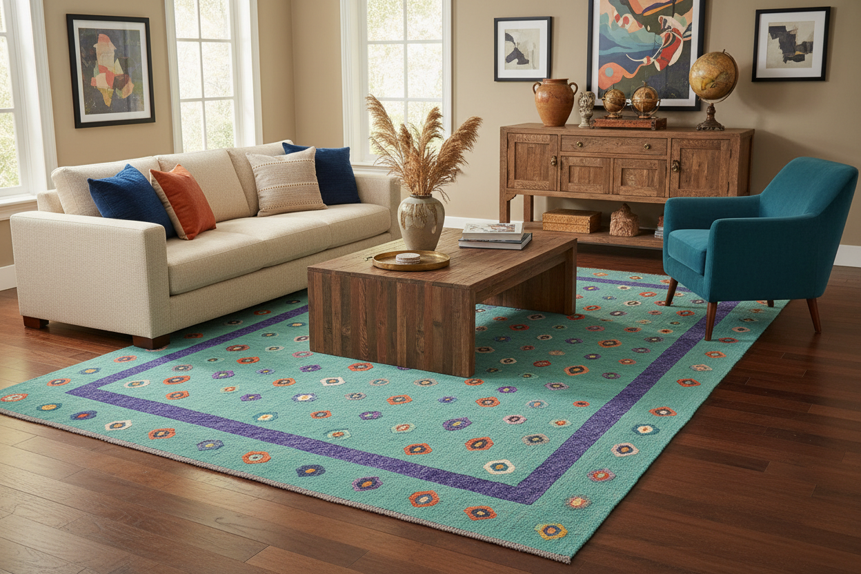 handmade Geometric Moroccan Hi Green Blue Hand Knotted RECTANGLE 100% WOOL area rug 10' x 13'