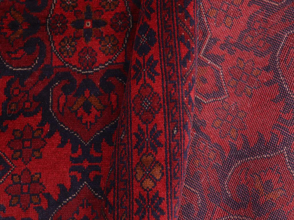 handmade Tribal Biljik Khal Mohammadi Red Blue Hand Knotted RECTANGLE 100% WOOL area rug 5x7