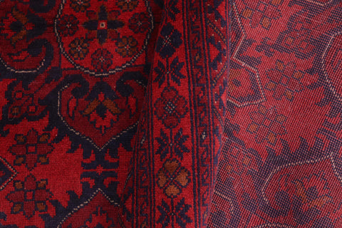 handmade Tribal Biljik Khal Mohammadi Red Blue Hand Knotted RECTANGLE 100% WOOL area rug 5x7