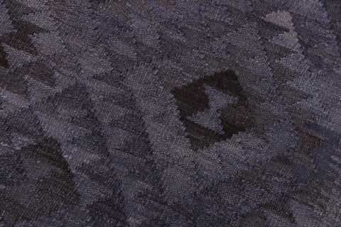 handmade Modern Kilim Gray Brown Hand-Woven RECTANGLE 100% WOOL area rug 6 x 8