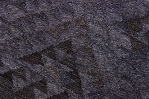 handmade Modern Kilim Gray Brown Hand-Woven RECTANGLE 100% WOOL area rug 6 x 8