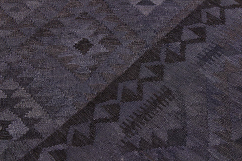 handmade Modern Kilim Gray Brown Hand-Woven RECTANGLE 100% WOOL area rug 6 x 8