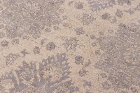 handmade Modern Kafkaz Lt. Blue Ivory Hand Knotted RECTANGLE WOOL&SILK area rug 10' x 14'