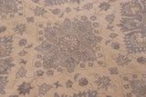 handmade Transitional Kafkaz Lt. Blue Ivory Hand Knotted RECTANGLE WOOL&SILK area rug 10 x 14