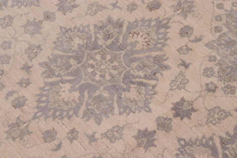 handmade Modern Kafkaz Lt. Blue Ivory Hand Knotted RECTANGLE WOOL&SILK area rug 10' x 14'