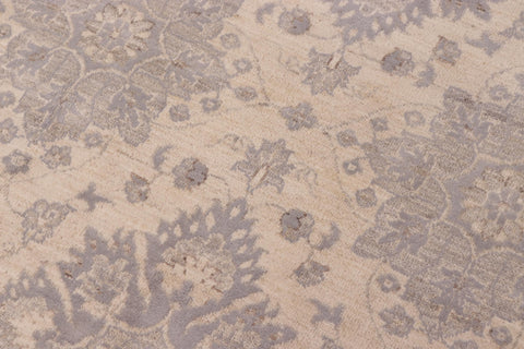 handmade Modern Kafkaz Lt. Blue Ivory Hand Knotted RECTANGLE WOOL&SILK area rug 10' x 14'