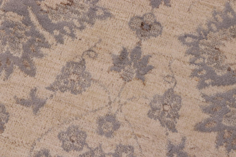 handmade Modern Kafkaz Lt. Blue Ivory Hand Knotted RECTANGLE WOOL&SILK area rug 10' x 14'