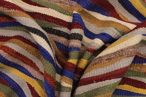 handmade Modern Kilim Red Blue Hand-Woven RECTANGLE 100% WOOL area rug 5x7