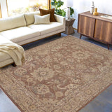 handmade Traditional Kafkaz Lt. Brown Tan Hand Knotted RECTANGLE 100% WOOL area rug 10 x 13