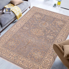 handmade Traditional Kafkaz Gray Beige Hand Knotted RECTANGLE 100% WOOL area rug 6X9