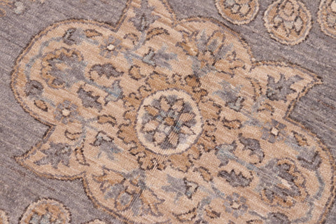 handmade Traditional Kafkaz Gray Beige Hand Knotted RECTANGLE 100% WOOL area rug 6x9