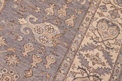 handmade Traditional Kafkaz Gray Beige Hand Knotted RECTANGLE 100% WOOL area rug 6X9