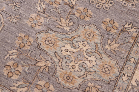 handmade Traditional Kafkaz Gray Beige Hand Knotted RECTANGLE 100% WOOL area rug 6x9