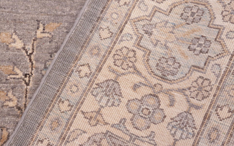 handmade Traditional Kafkaz Gray Beige Hand Knotted RECTANGLE 100% WOOL area rug 6x9
