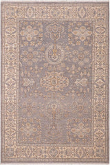 handmade Traditional Kafkaz Gray Beige Hand Knotted RECTANGLE 100% WOOL area rug 6X9