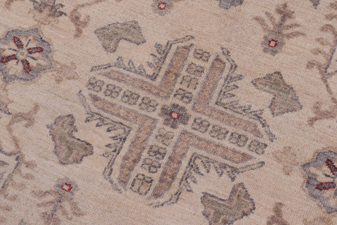 handmade Traditional Kafkaz Ivory Gray Hand Knotted RECTANGLE 100% WOOL area rug 6x7