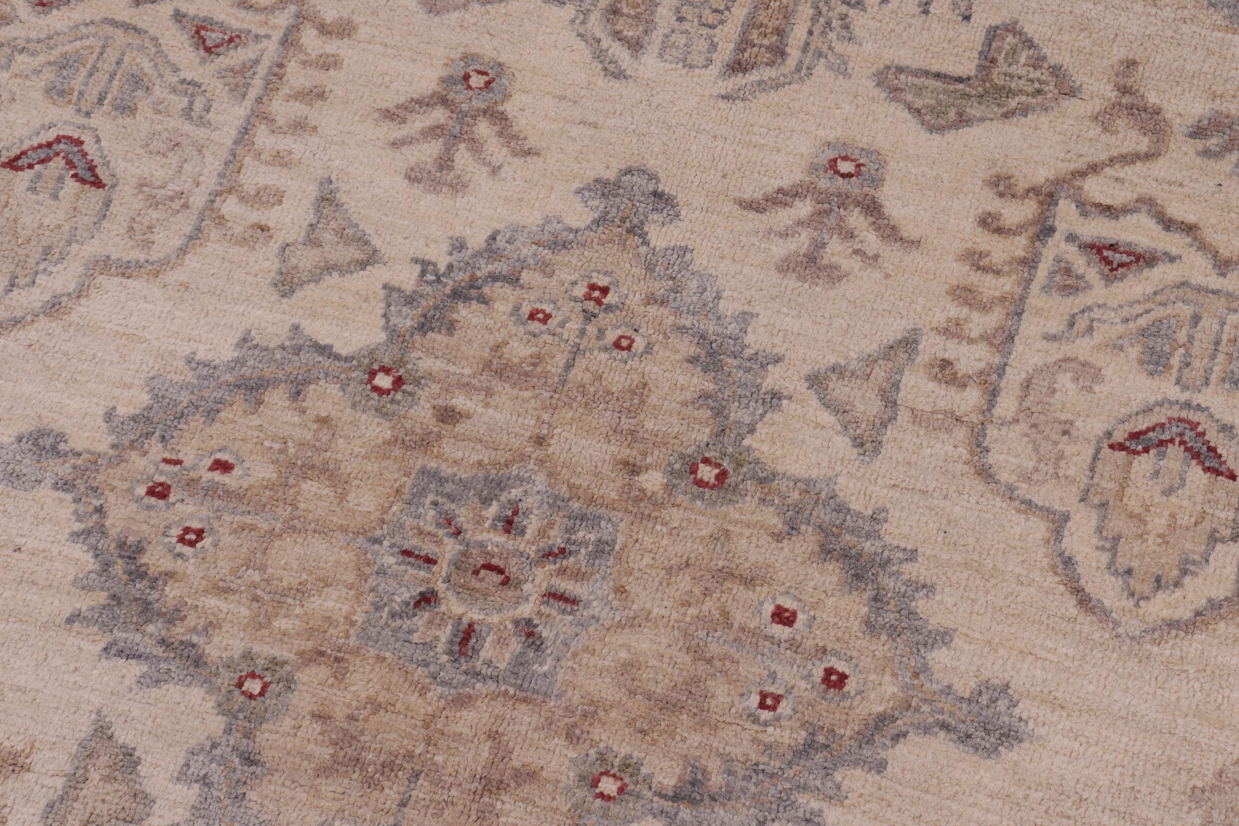 handmade Traditional Kafkaz Ivory Gray Hand Knotted RECTANGLE 100% WOOL area rug 6x7
