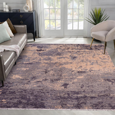 handmade Modern Kafkaz Gray Tan Hand Knotted RECTANGLE 100% WOOL area rug 8' x 10'