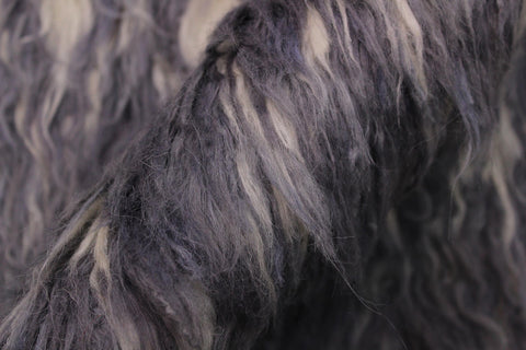 handmade Geometric Moroccan Gray Ivory Hand Knotted RECTANGLE 100% WOOL area rug 5' x 7'