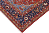 handmade Traditional Kafkaz Red Blue Hand Knotted RECTANGLE 100% WOOL area rug 9 x 11
