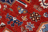 handmade Traditional Kafkaz Red Blue Hand Knotted RECTANGLE 100% WOOL area rug 9 x 11