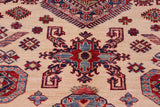 handmade Geometric Super Kazak Beige Red Hand Knotted RECTANGLE 100% WOOL area rug 8 x 10