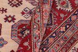 handmade Geometric Super Kazak Beige Red Hand Knotted RECTANGLE 100% WOOL area rug 8 x 10