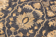 handmade Traditional Kafkaz Bluish Gray Ivory Hand Knotted RECTANGLE 100% WOOL area rug 8X10