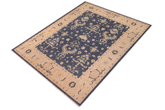 handmade Traditional Kafkaz Bluish Gray Beige Hand Knotted RECTANGLE 100% WOOL area rug 9X12