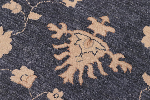 handmade Traditional Kafkaz Bluish Gray Beige Hand Knotted RECTANGLE 100% WOOL area rug 9x12