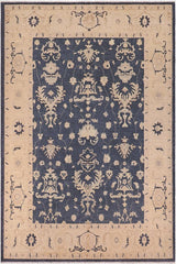 handmade Traditional Kafkaz Bluish Gray Beige Hand Knotted RECTANGLE 100% WOOL area rug 9X12