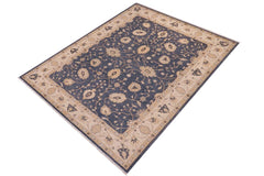 handmade Traditional Kafkaz Drk. Gray Beige Hand Knotted RECTANGLE 100% WOOL area rug 9X12