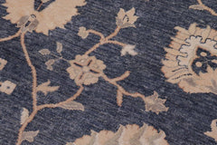 handmade Traditional Kafkaz Drk. Gray Beige Hand Knotted RECTANGLE 100% WOOL area rug 9X12