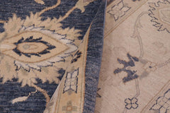 handmade Traditional Kafkaz Drk. Gray Beige Hand Knotted RECTANGLE 100% WOOL area rug 9X12