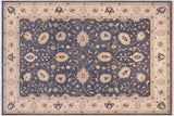 Oriental Ziegler Cassey Gray/Beige Hand-Knotted Wool Rug - 8'11'' x 11'9''
