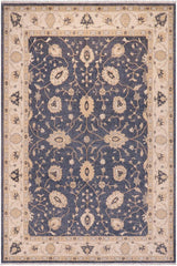 handmade Traditional Kafkaz Drk. Gray Beige Hand Knotted RECTANGLE 100% WOOL area rug 9X12