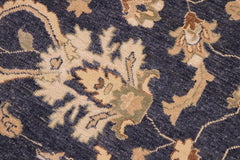 handmade Transitional Kafkaz Drk. Gray Ivory Hand Knotted RECTANGLE 100% WOOL area rug 10X14