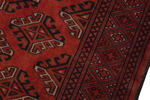 handmade Geometric Antique Lt. Rust Blue Hand Knotted RECTANGLE 100% WOOL area rug 5x7