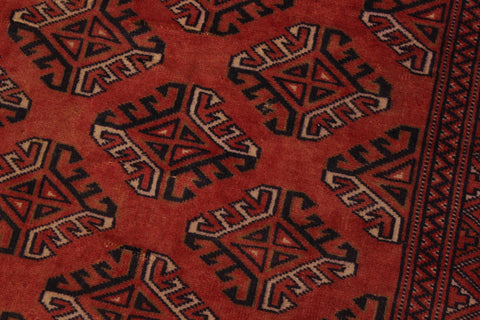 handmade Geometric Antique Lt. Rust Blue Hand Knotted RECTANGLE 100% WOOL area rug 5x7