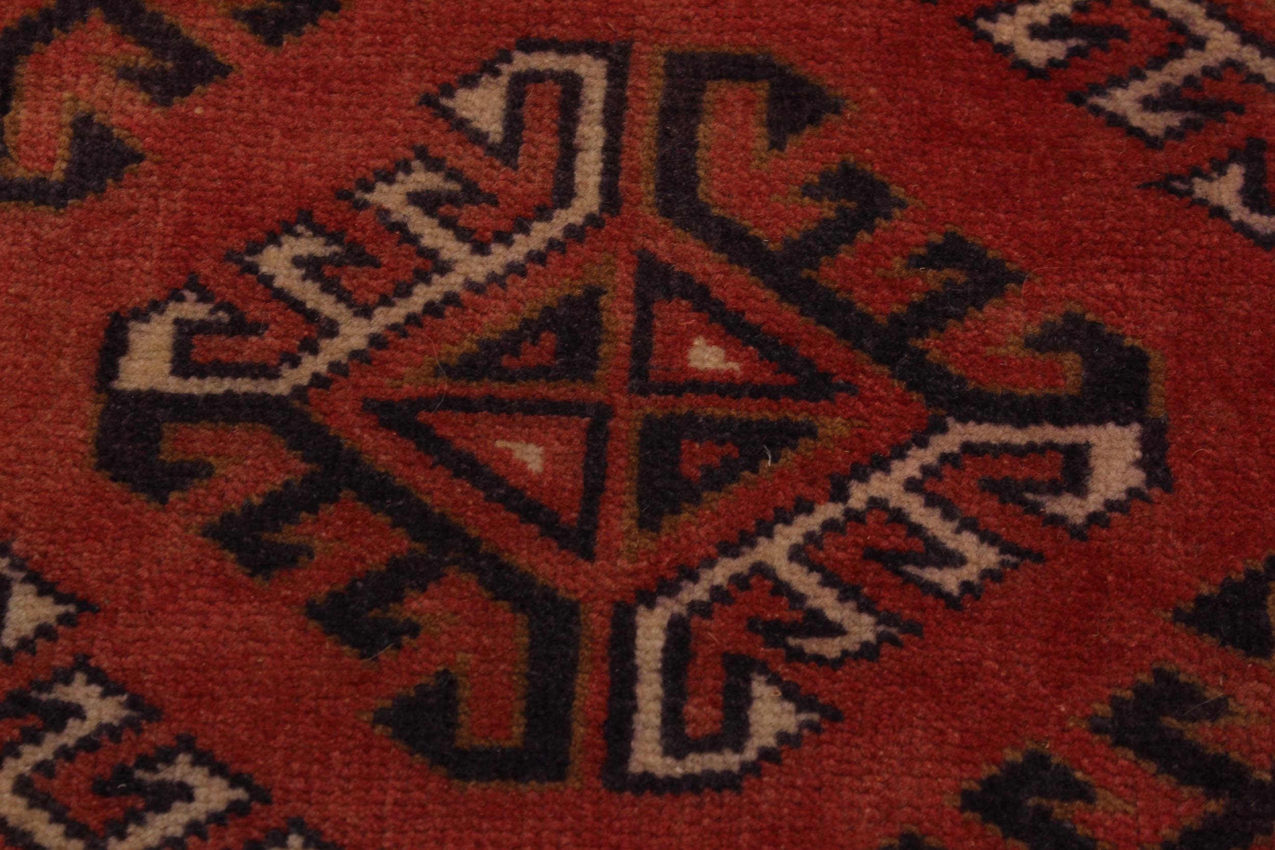 handmade Geometric Antique Lt. Rust Blue Hand Knotted RECTANGLE 100% WOOL area rug 5x7