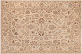 Oriental Ziegler Cassi Beige/Tan Hand-Knotted Wool Rug - 9'9'' x 13'8''