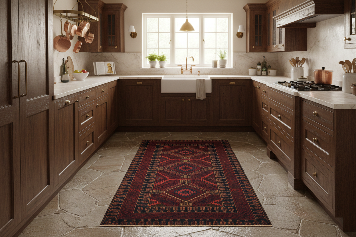 handmade Traditional Antique Sherwan Rust Blue Hand Knotted RECTANGLE 100% WOOL area rug 3x4
