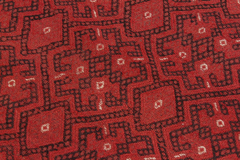 handmade Geometric Antique Rust Ivory Hand-Woven RECTANGLE 100% WOOL area rug 7x11